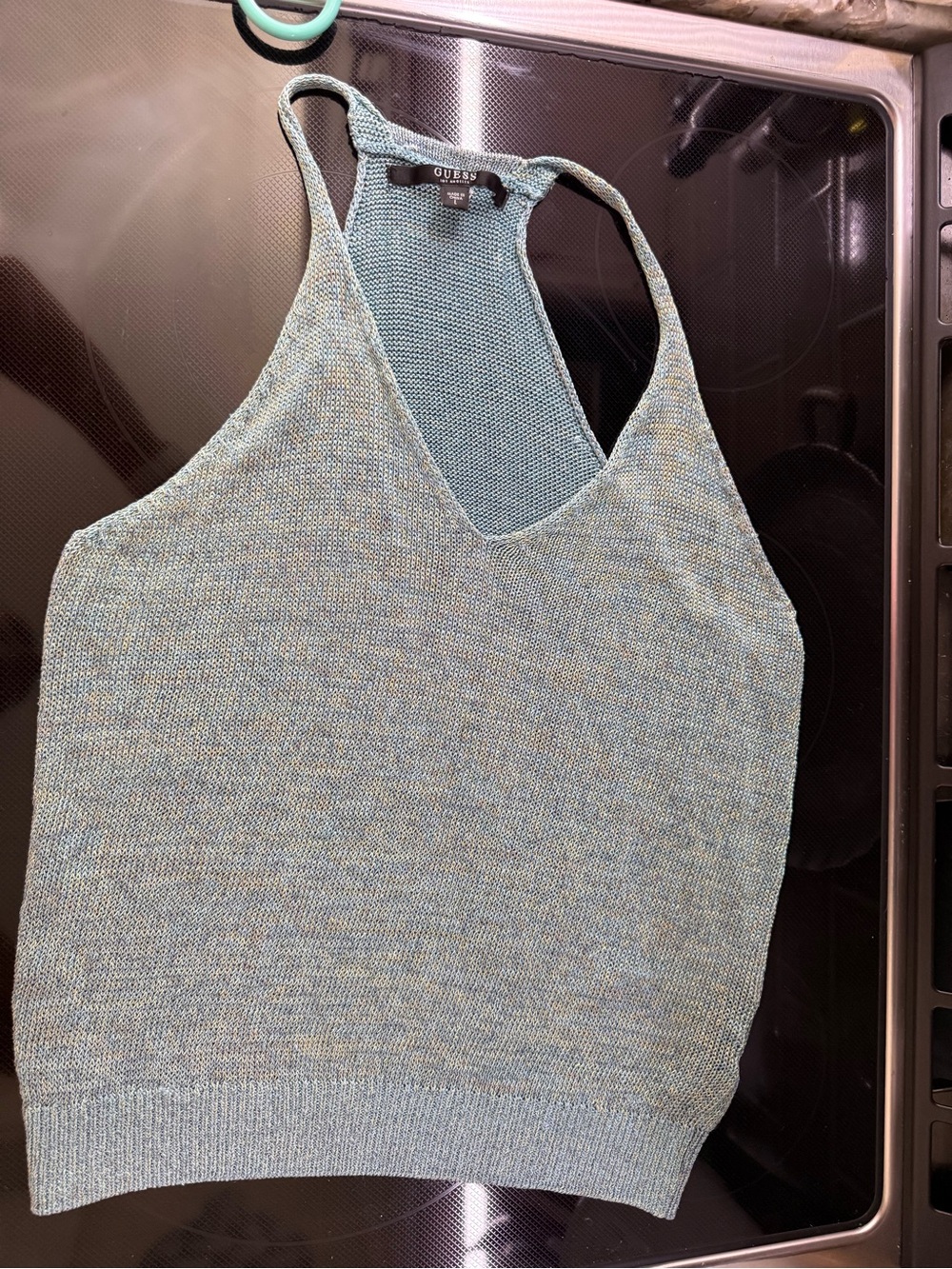 GUESS Light Blue Knit Racerback Tank - Picture 3 of 5